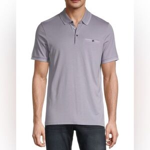 Ted Baker London Tortilla Tipped Polo Short Sleeve Collar Shirt Purple